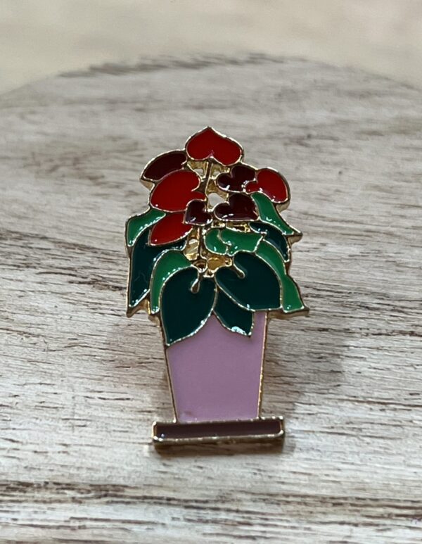 Pin Florero Rosa