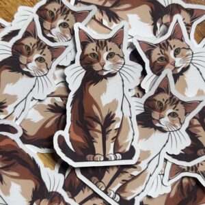 Sticker Gatito Waterproof