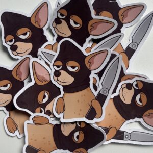 Sticker Perrito Chorro Waterproof