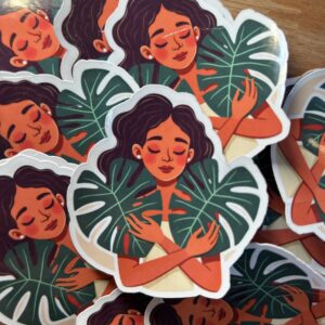 Sticker Monsteras Mujer Waterproof